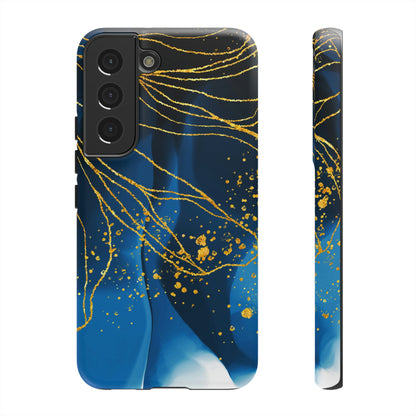 Blue Watercolor Art Android Case (Protective) Samsung Galaxy S22 Matte Phone Case