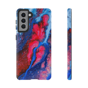 Red n Blue Ink Art Android Case (Protective) Samsung Galaxy S21 Matte Phone Case