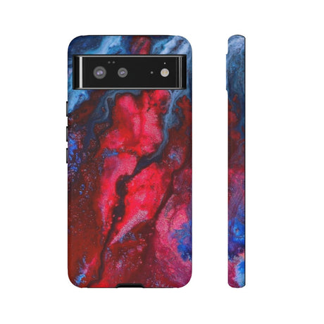 Neon Red Ink Art Android Case (Protective) Google Pixel 6 Matte Phone Case