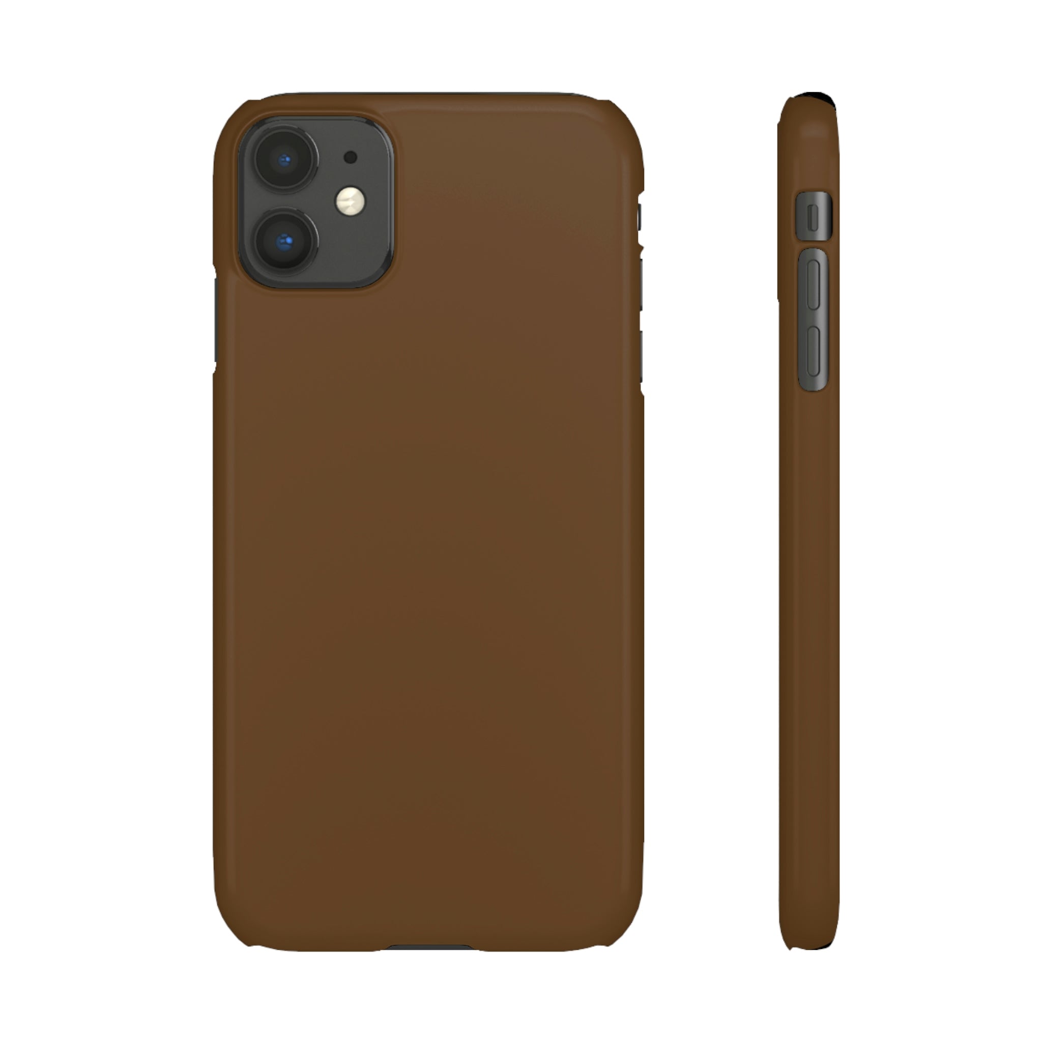 Dark Brown iPhone Case (Slim) iPhone 11 Glossy Phone Case