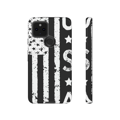 Black n White U.S Flag Android Case (Protective) Google Pixel 5 5G Glossy Phone Case