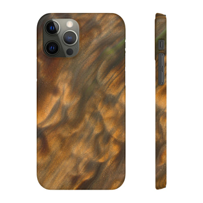 Gold Sand Ink Art iPhone Case (Slim) iPhone 12 Pro Glossy Phone Case