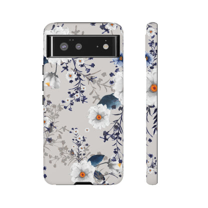 Blue Summerflowers Android Case (Protective) Google Pixel 6 Matte Phone Case