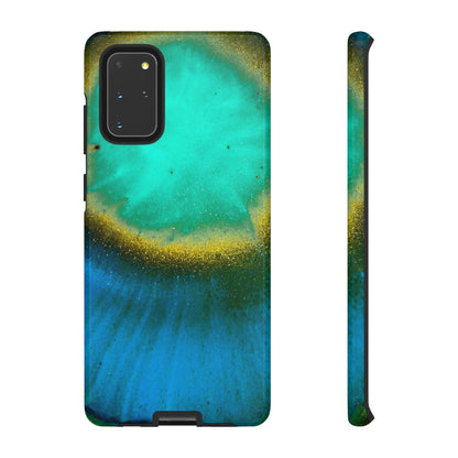 Green Yelly Ink Art Android Case (Protective) Samsung Galaxy S20+ Glossy Phone Case