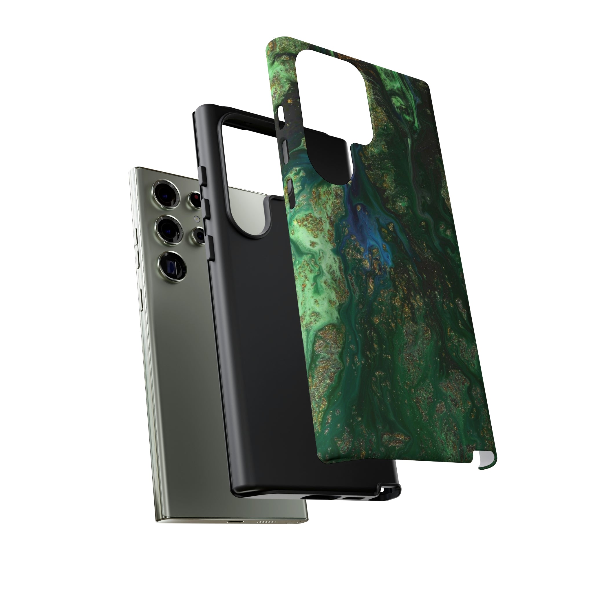 Green Liquid Marble Ink Art Android Case (Protective) Phone Case