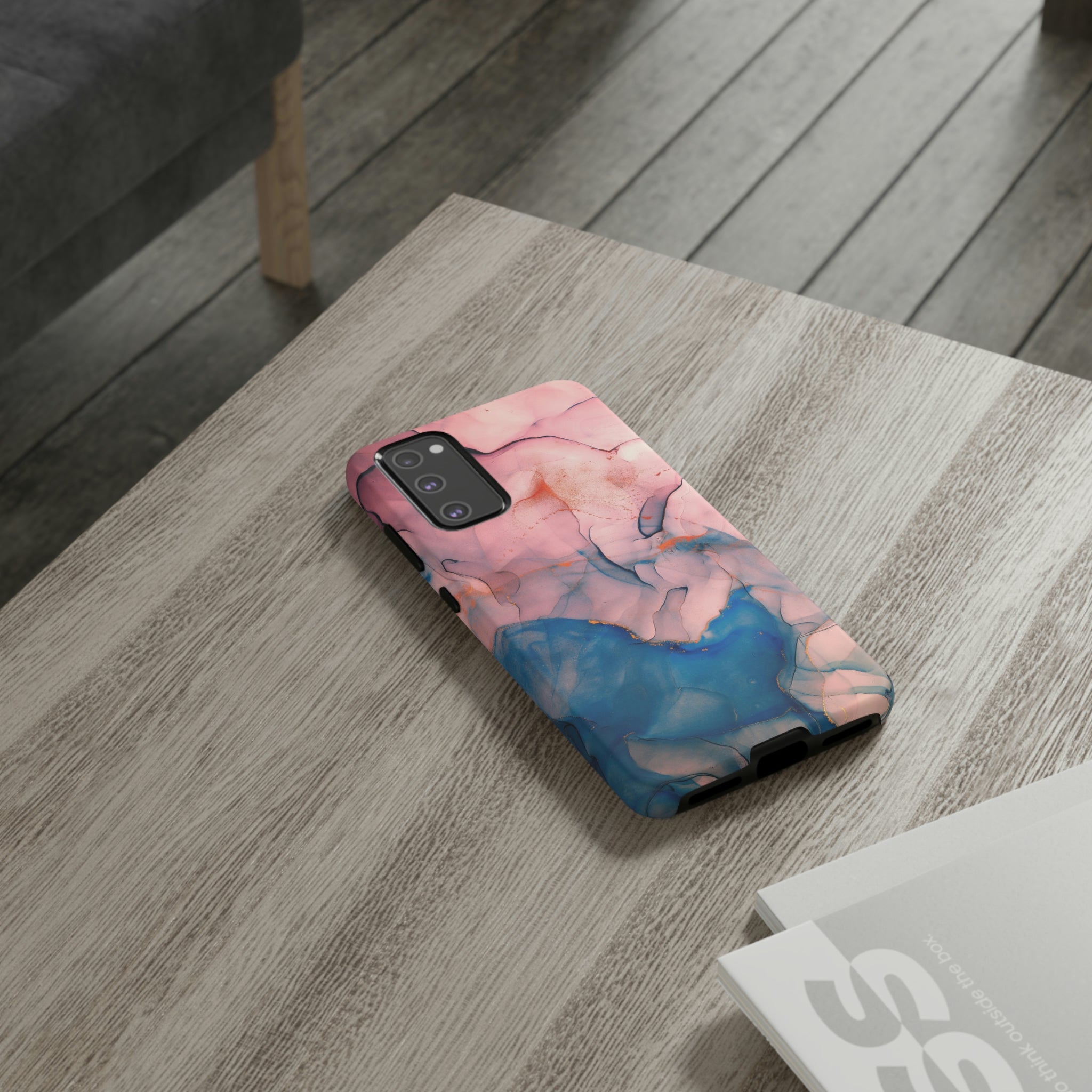 Pink Alcohol ink Marble Android Case (Protective) Phone Case