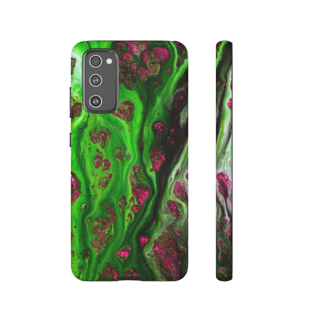 Toxic Green Ink Art Android Case (Protective) Samsung S20 FE Matte Phone Case