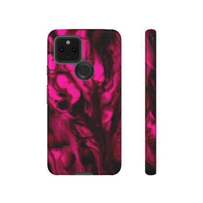 Bright Pink Ink Art Android Case (Protective) Google Pixel 5 5G Glossy Phone Case