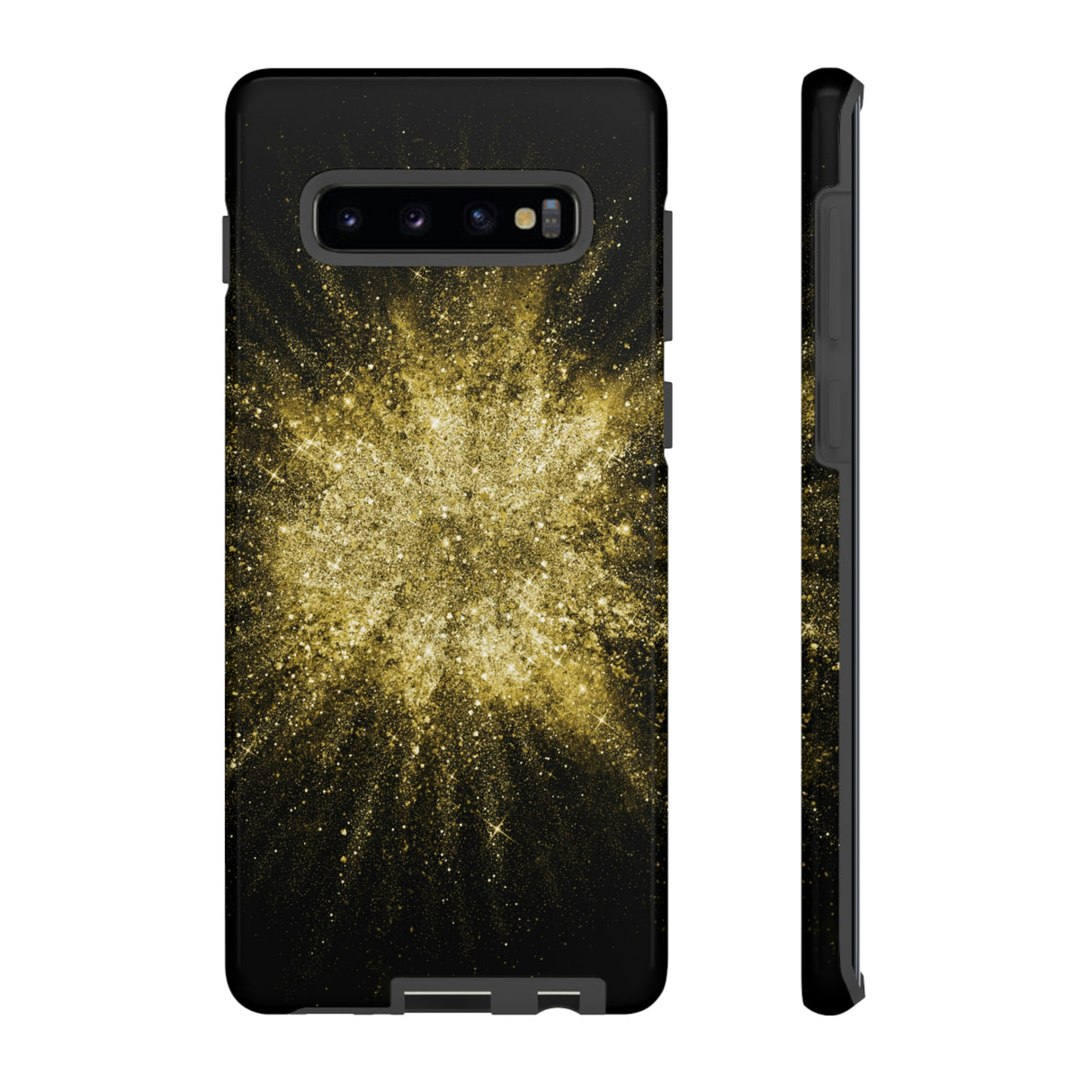 Gold Glitter Background Android Case (Protective) Samsung Galaxy S10 Plus Glossy Phone Case