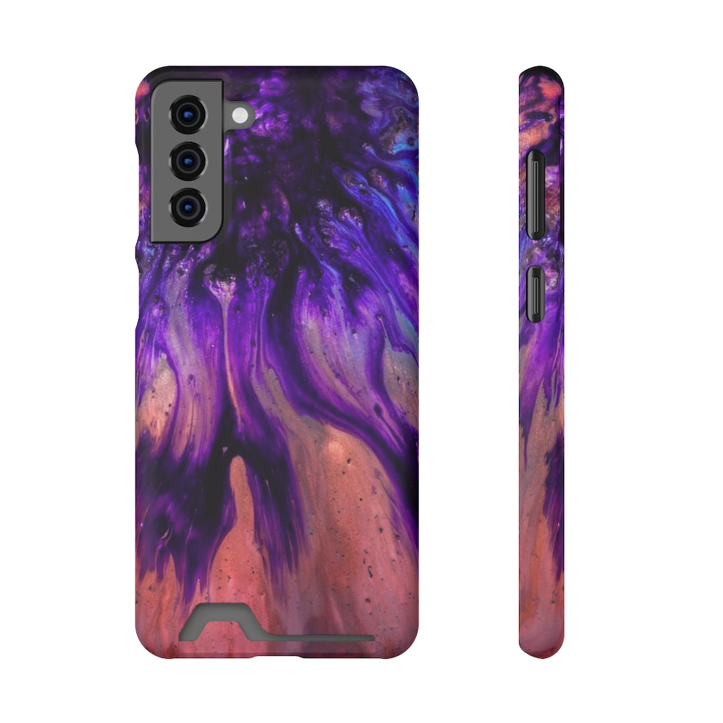 Purple Flow Ink Art Android Case (Card) Samsung Galaxy S21 Plus Matte With gift packaging Phone Case