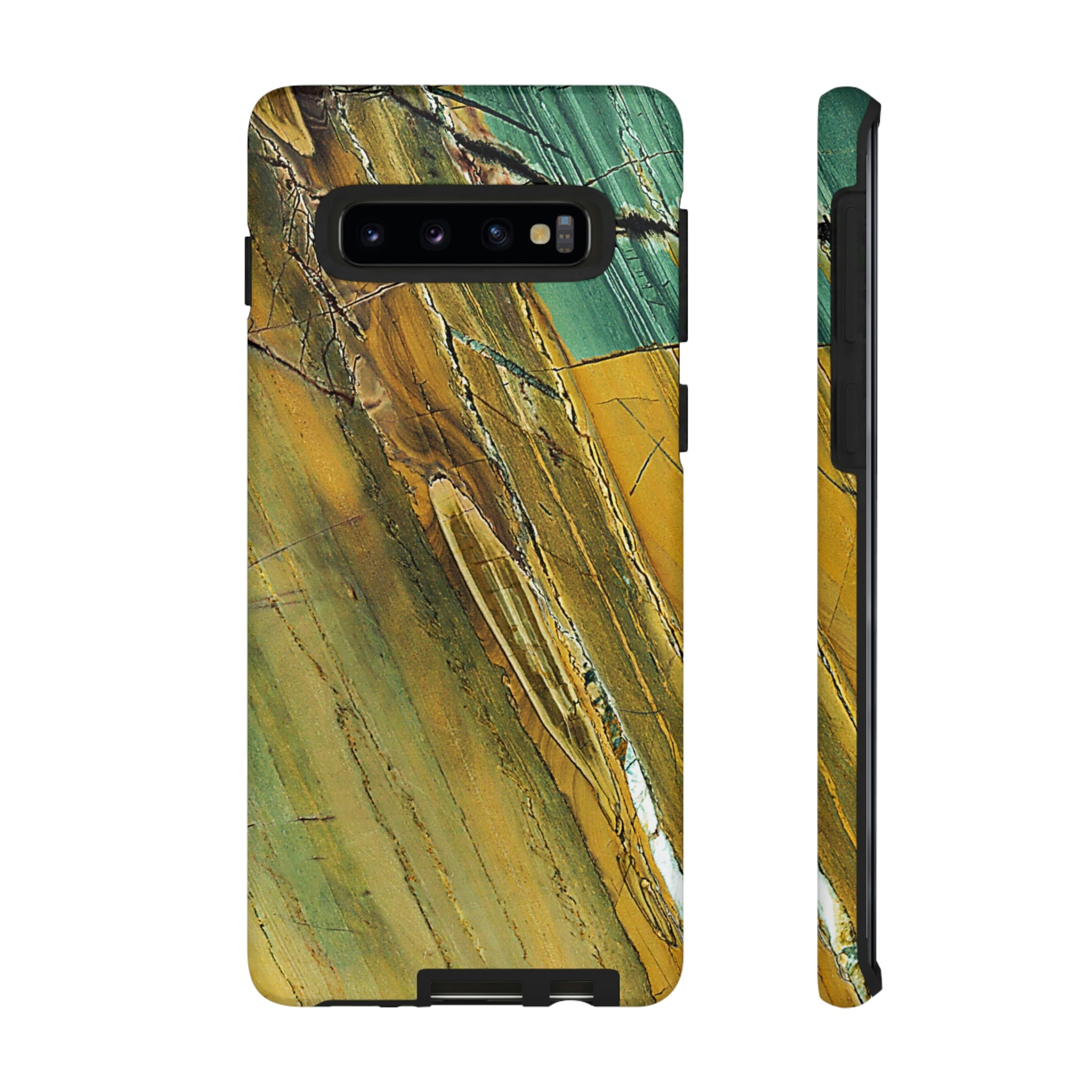 Cracked Yellow Android Case (Protective) Samsung Galaxy S10 Matte Phone Case