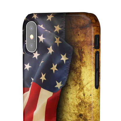 Close up of American flag Samsung/iPhone (Slim) iPhone XS Glossy Phone Case