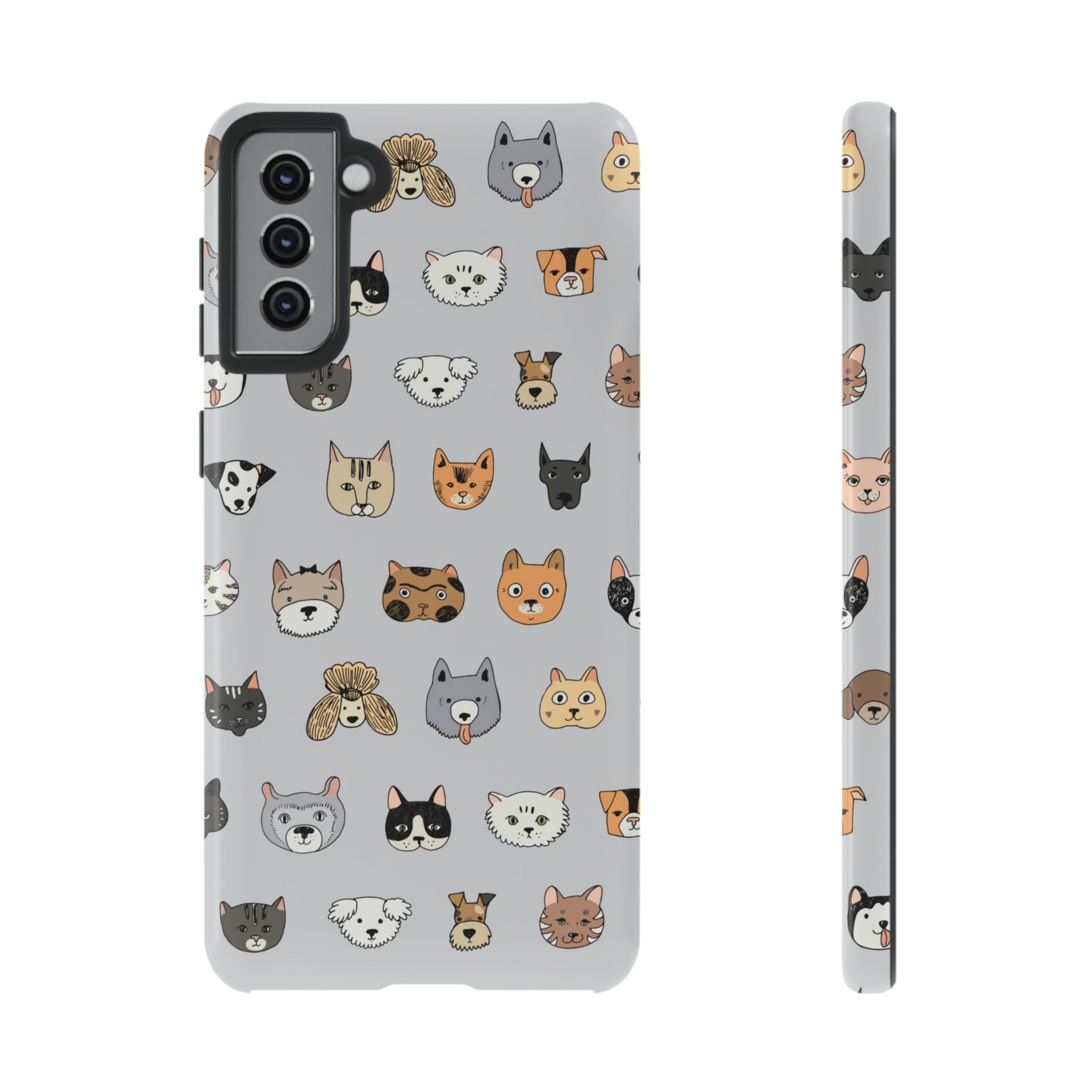 Cats n Dogs Pattern Android Case (Protective) Samsung Galaxy S21 Plus Glossy Phone Case