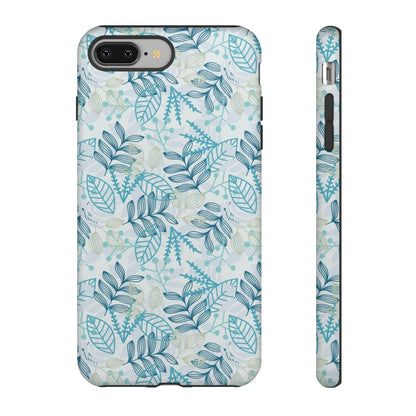 Blue leaf iPhone Case (Protective) iPhone 8 Plus Matte Phone Case