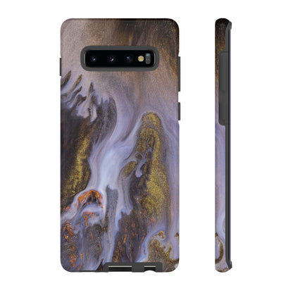 Purple Gold Ink Art Android Case (Protective) Samsung Galaxy S10 Plus Glossy Phone Case