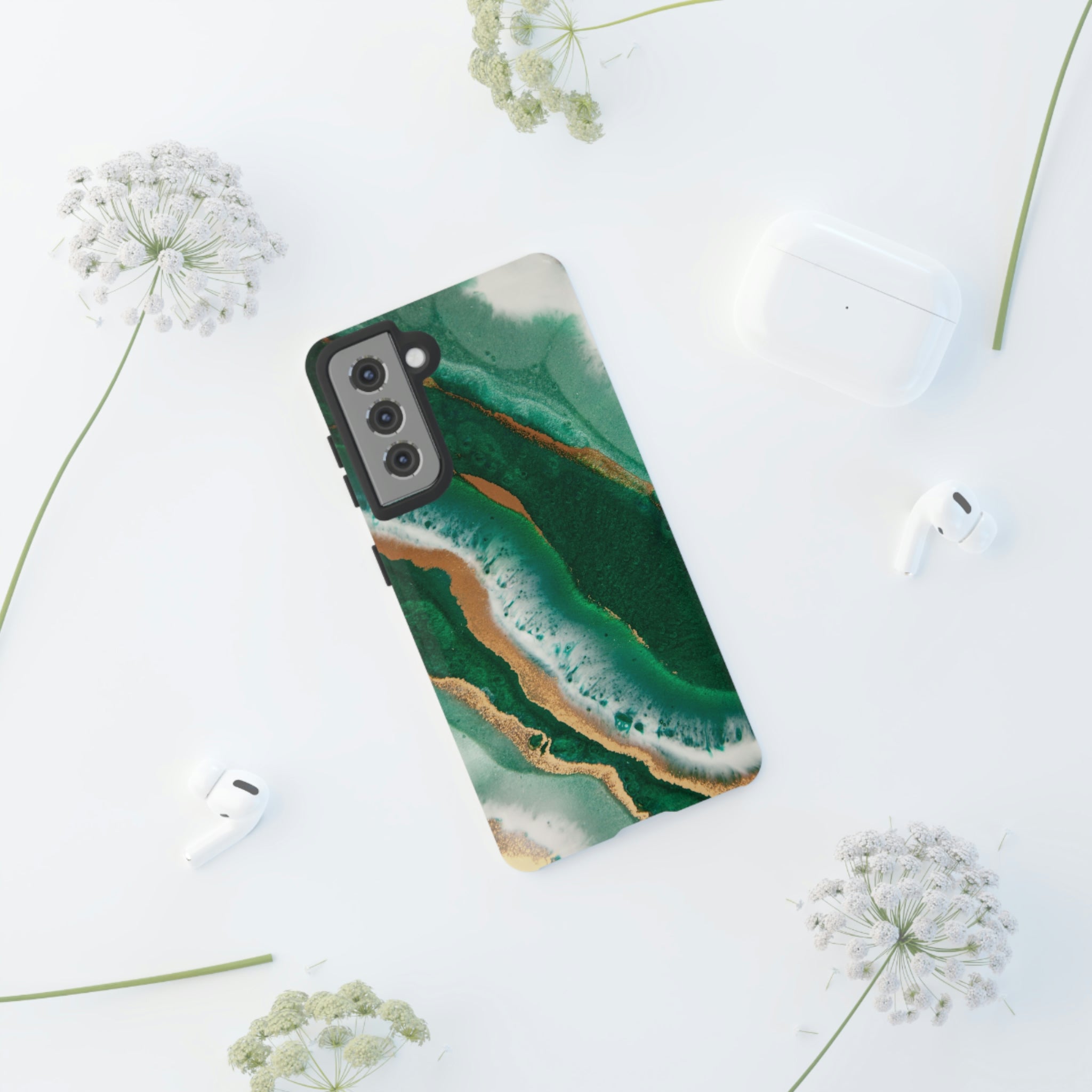 Green & Gold Epoxy Android Case (Protective) Phone Case