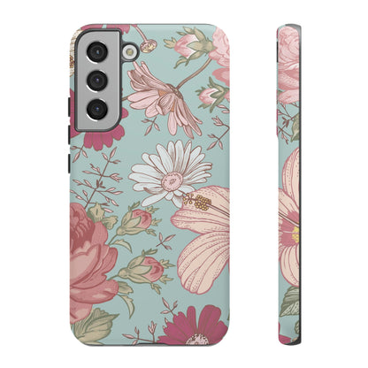 Hibiscus Vintage Flower Samsung Case (Protective) Samsung Galaxy S22 Plus Matte Phone Case