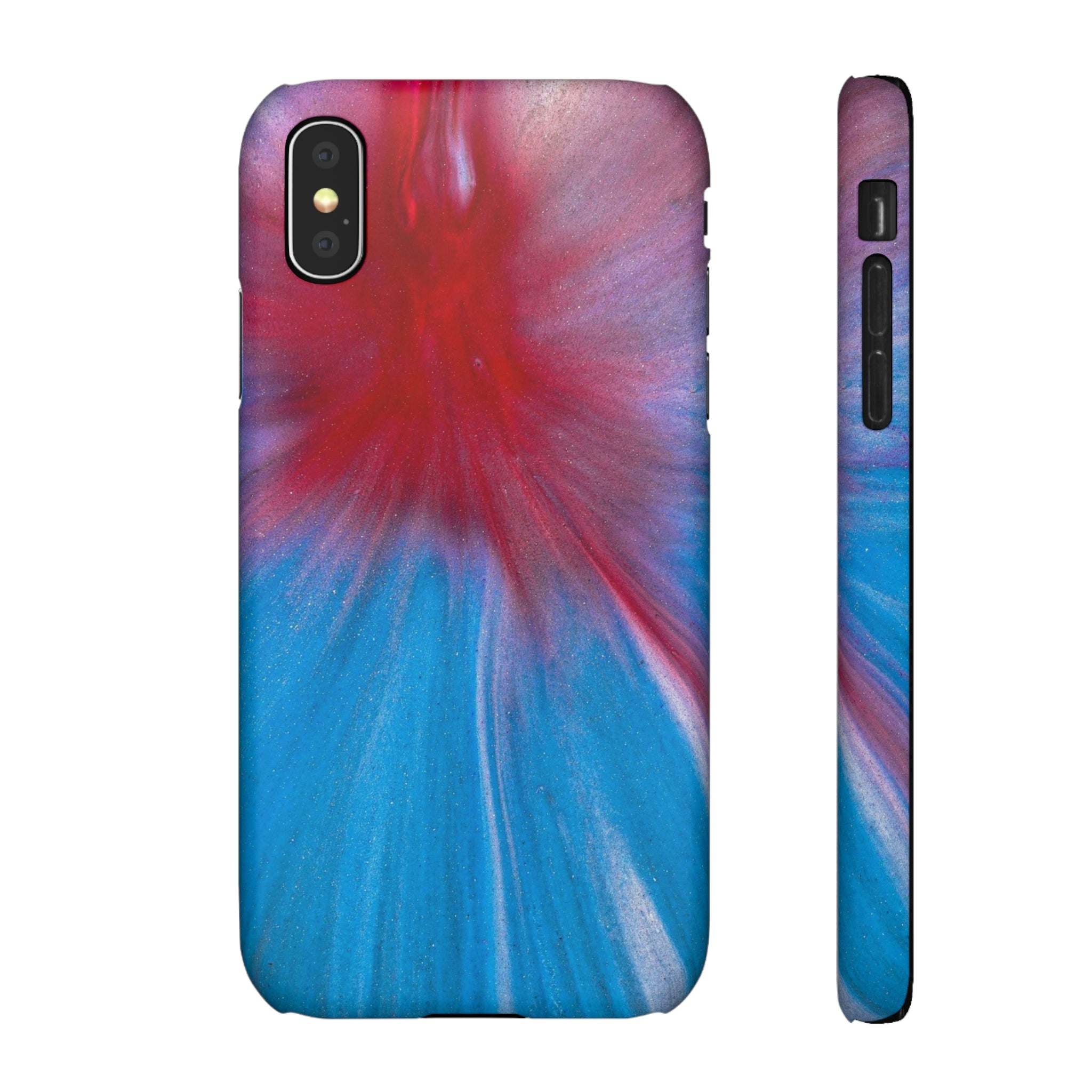 Red Warp Ink Art iPhone Case (Slim) iPhone X Matte Phone Case