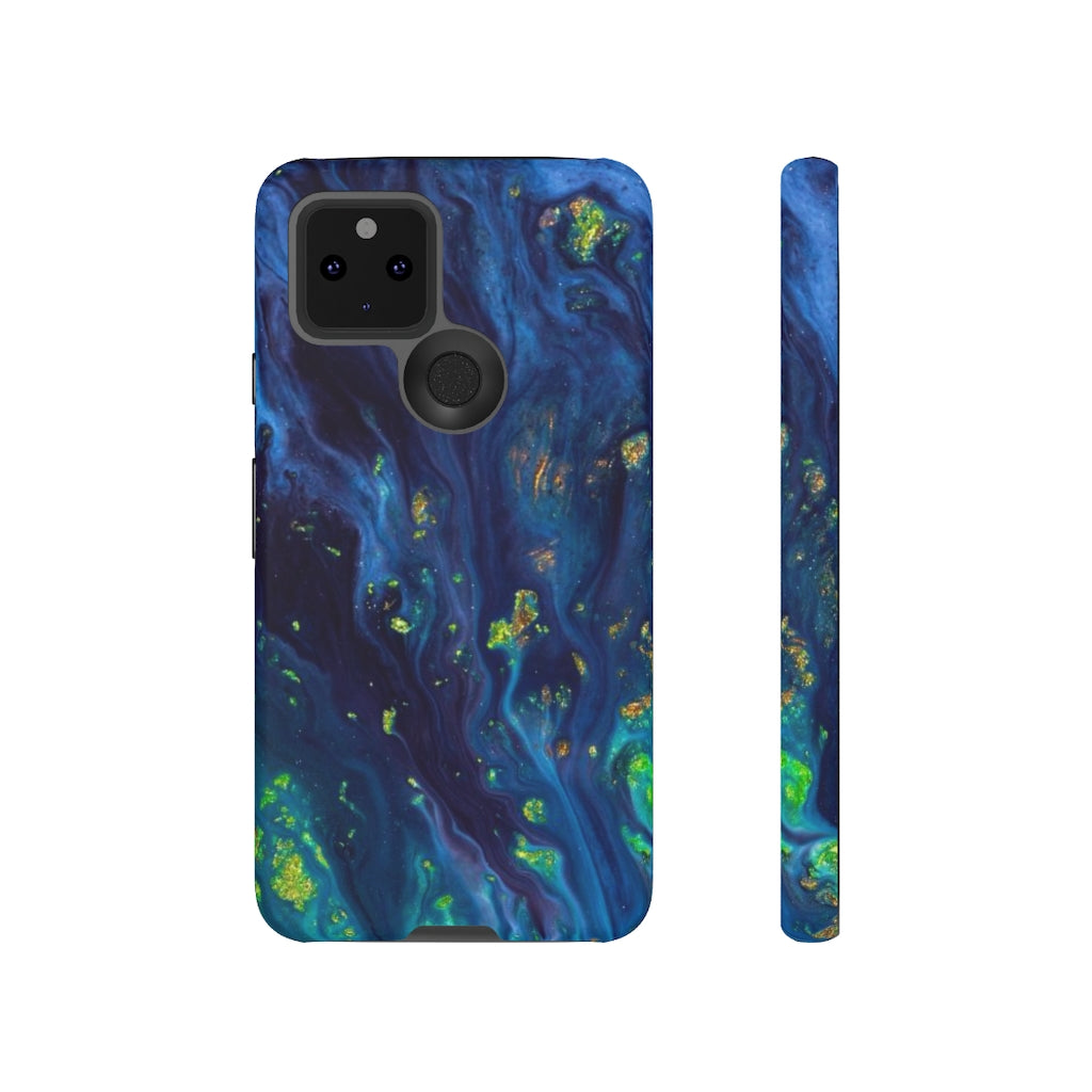 Green Opal Ink Art Android Case (Protective) Google Pixel 5 Matte Phone Case