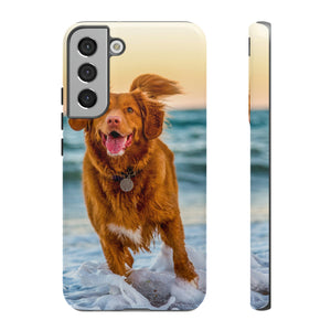 Happy Beach Dog Android Case (Protective) Samsung Galaxy S22 Plus Glossy Phone Case