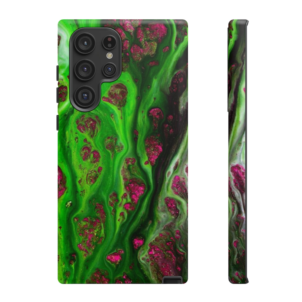 Toxic Green Ink Art Android Case (Protective) Samsung Galaxy S22 Ultra Matte Phone Case