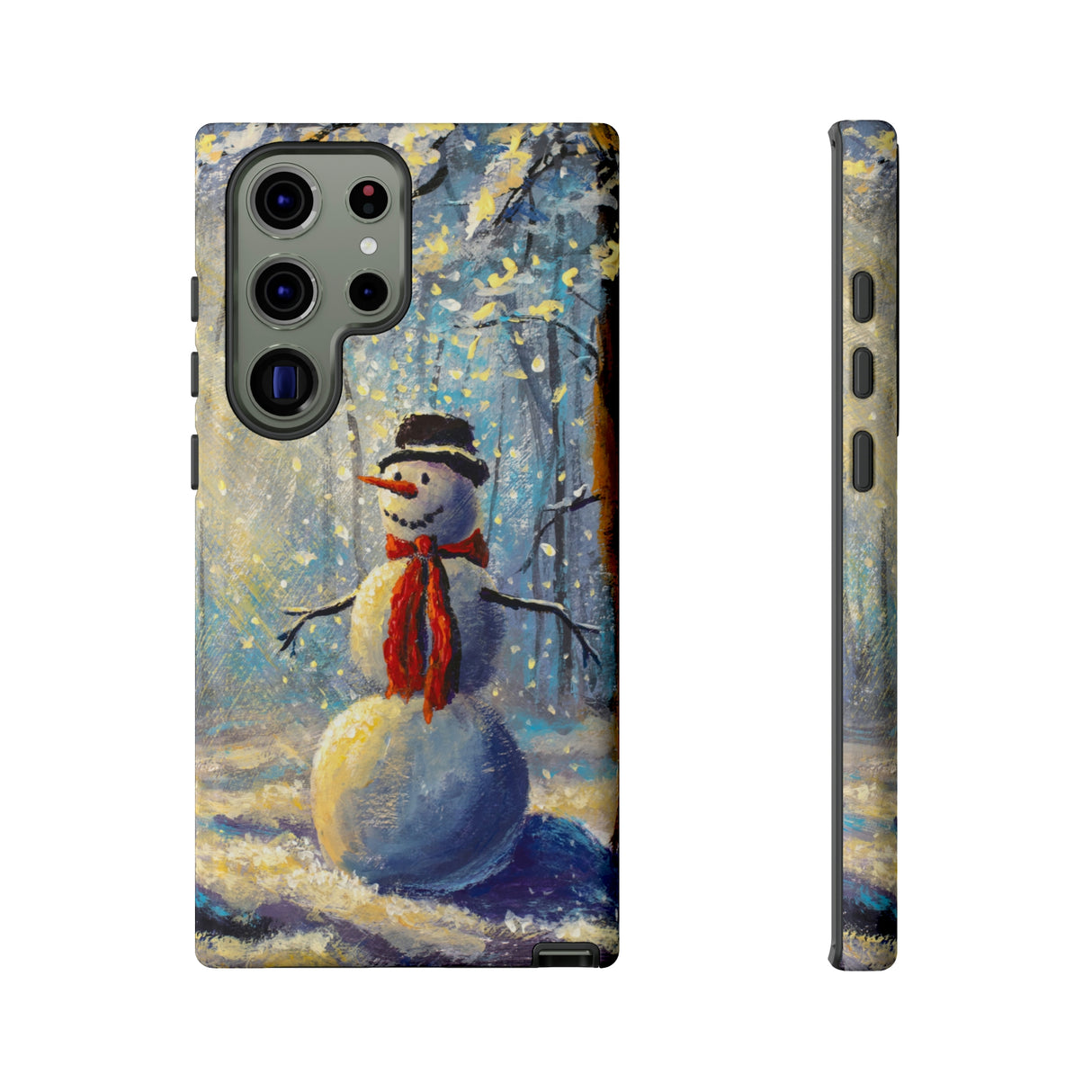 Happy Snowman Android Case (Protective) Samsung Galaxy S23 Ultra Glossy Phone Case