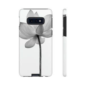 Black White Lotus Android Case (Protective) Samsung Galaxy S10E Glossy Phone Case