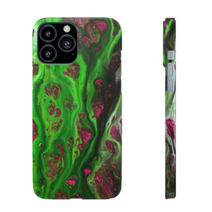 Toxic Green Ink Art iPhone Case (Slim) iPhone 13 Pro Max Glossy Phone Case