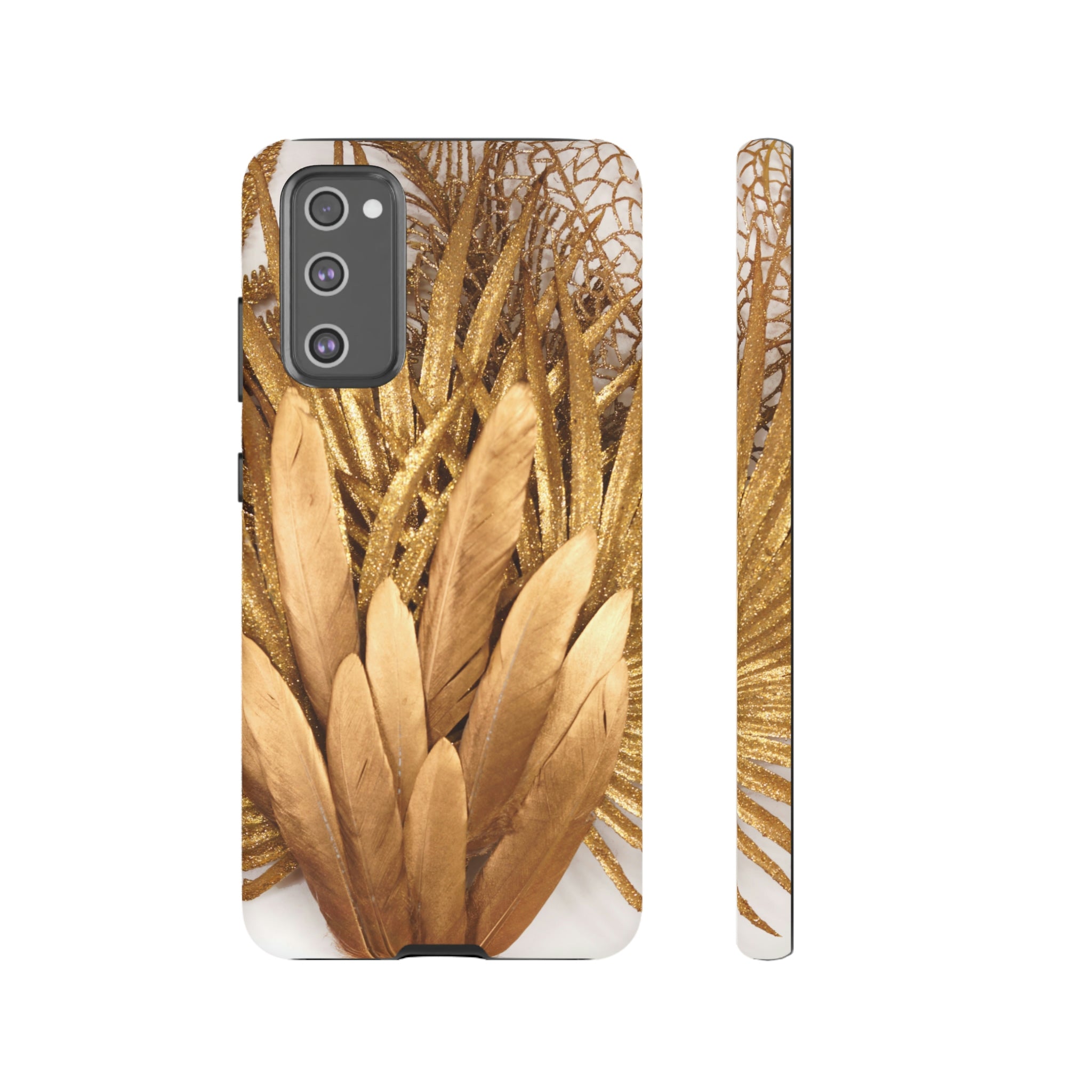 Gold Feather Android Case (Protective) Samsung Galaxy S20 FE Matte Phone Case