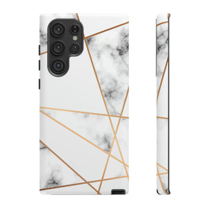 Marble Geometric Android Case (Protective) Samsung Galaxy S22 Ultra Matte Phone Case