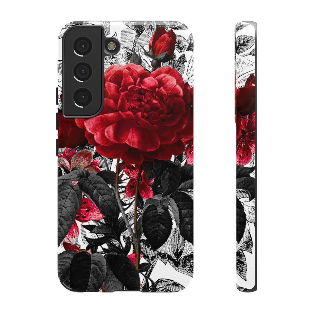 Grunicked Gothic Flower Samsung Case (Protective) Samsung Galaxy S22 Glossy Phone Case