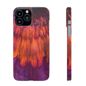 Orange Flow Ink Art iPhone Case (Slim) iPhone 13 Pro Max Glossy Phone Case