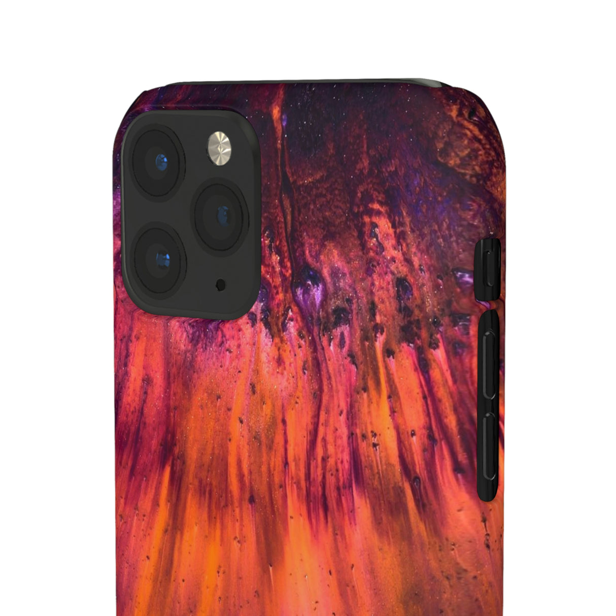 Orange Flow Ink Art iPhone Case (Slim) Phone Case