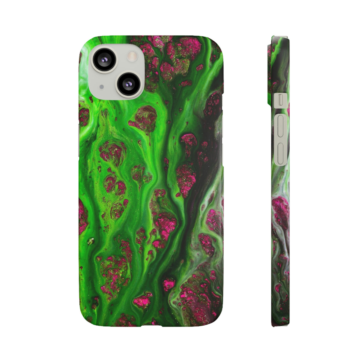 Toxic Green Ink Art iPhone Case (Slim) iPhone 13 Matte Phone Case