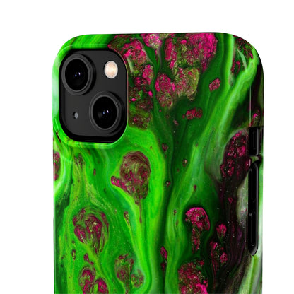 Toxic Green Ink Art iPhone Case (Slim) Phone Case