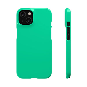 Caribbean Green iPhone Case (Slim) iPhone 14 Glossy Phone Case