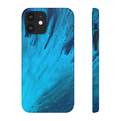 Light Blue Ink Art iPhone Case (Slim) iPhone 12 Matte Phone Case