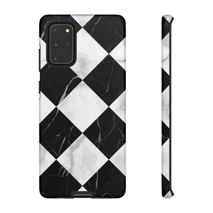 Check Marble Android Case (Protective) Samsung Galaxy S20+ Glossy Phone Case