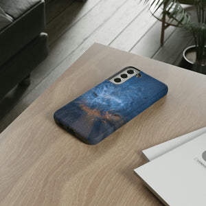 Blue Stardust Ink Art Android Case (Protective) Phone Case