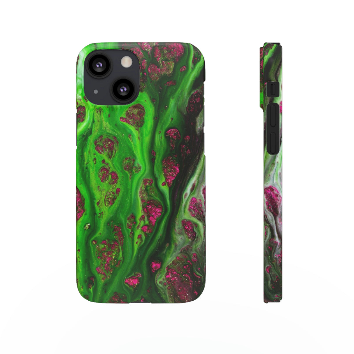 Toxic Green Ink Art iPhone Case (Slim) iPhone 13 Mini Matte Phone Case