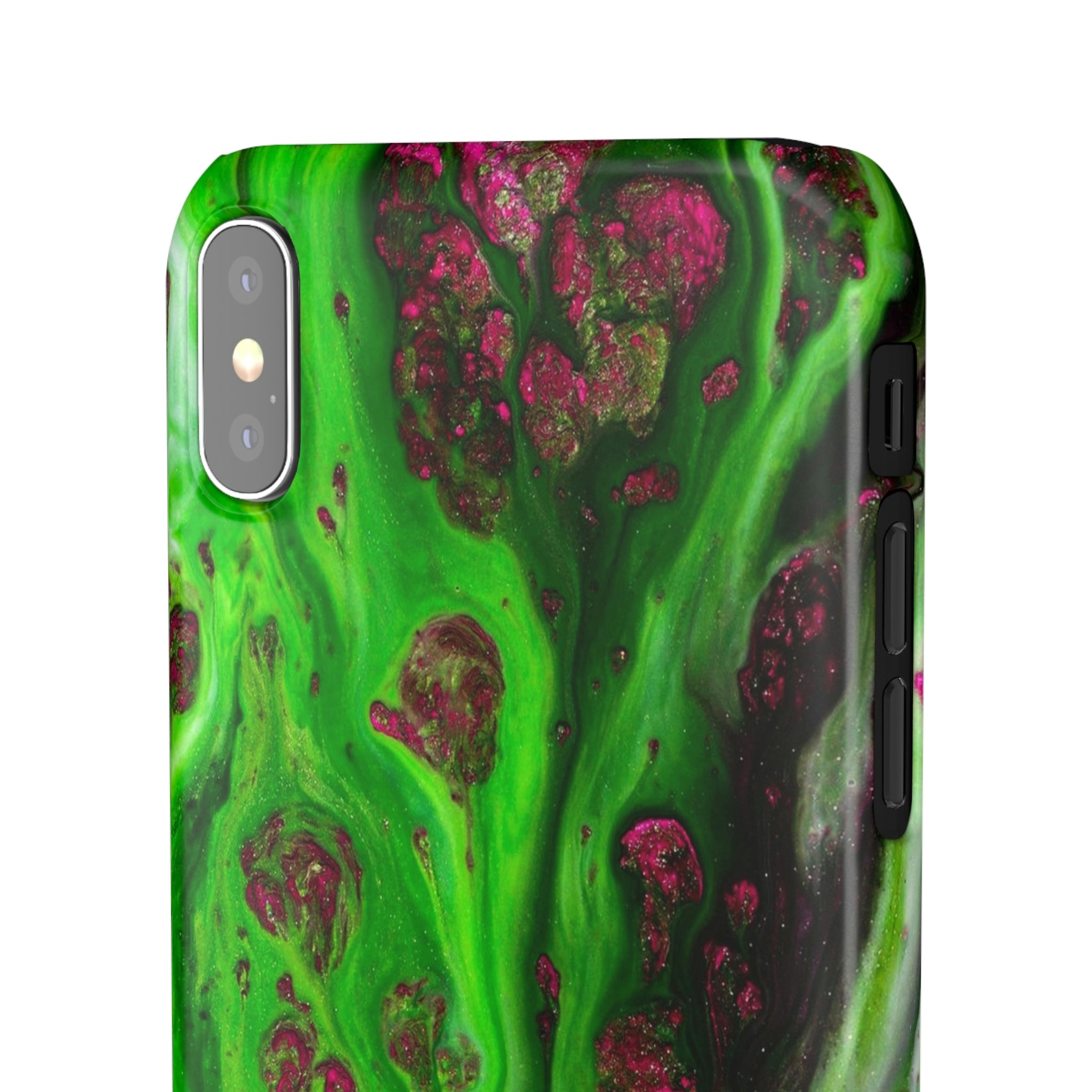 Toxic Green Ink Art iPhone Case (Slim) Phone Case