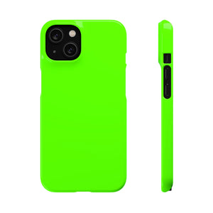 Bright Green iPhone Case (Slim) iPhone 14 Glossy Phone Case