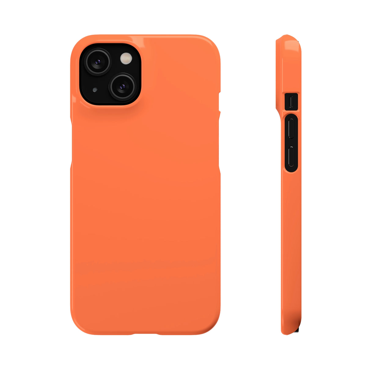 Coral Orange iPhone Case (Slim) iPhone 14 Glossy Phone Case