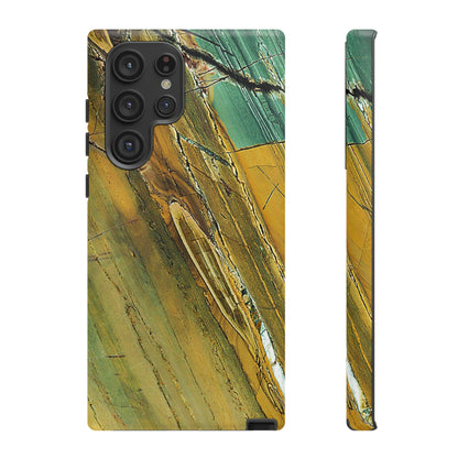 Cracked Yellow Android Case (Protective) Samsung Galaxy S22 Ultra Matte Phone Case