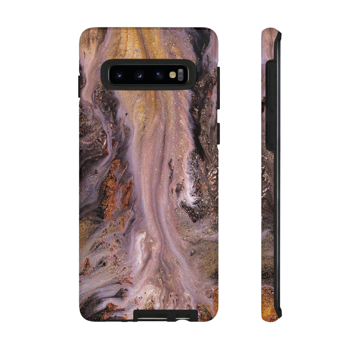 Pink Marble Ink Art Android Case (Protective) Samsung Galaxy S10 Glossy Phone Case