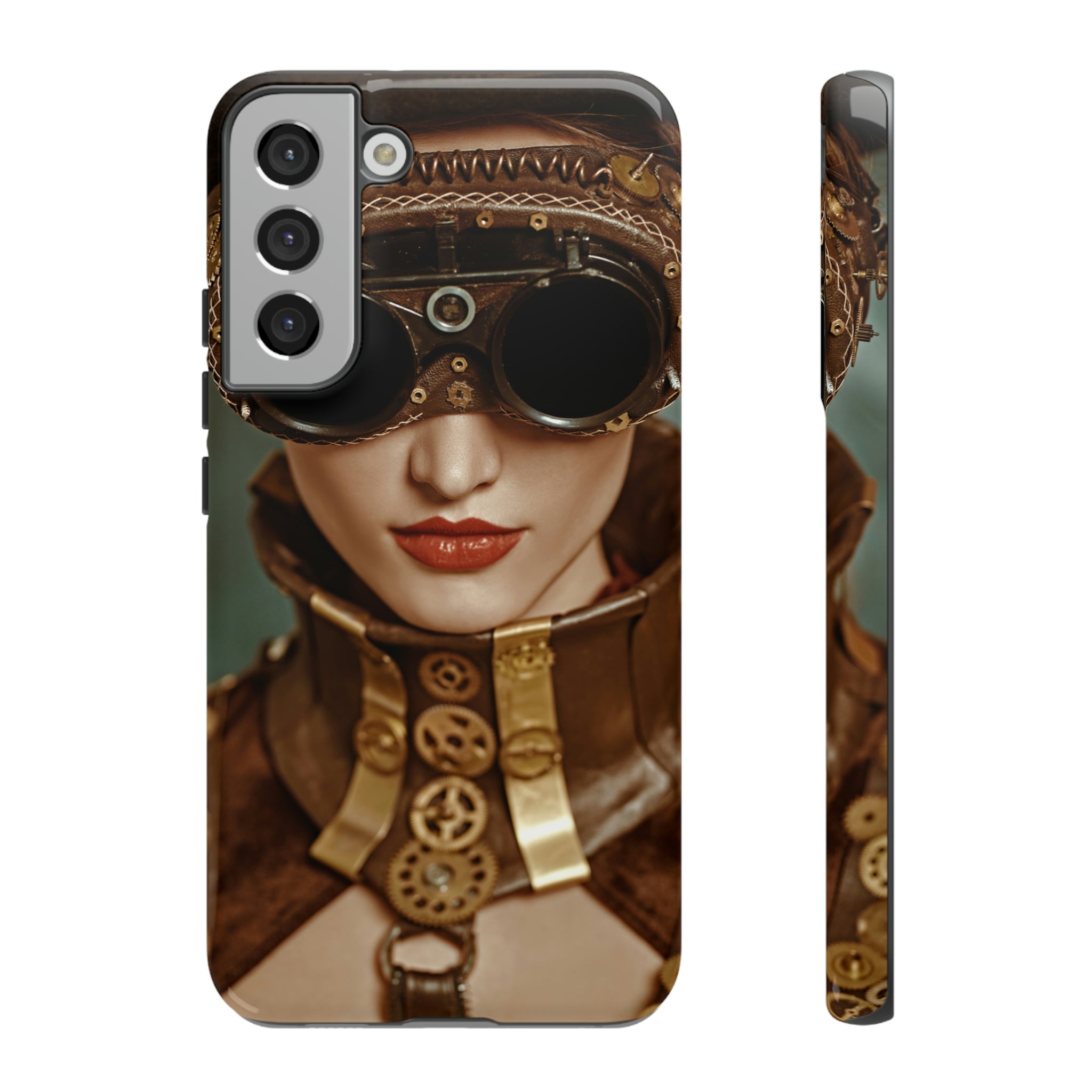 Steampunk Lady Android Case (Protective) Samsung Galaxy S22 Plus Glossy Phone Case