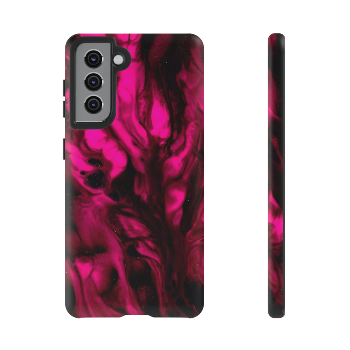 Bright Pink Ink Art Android Case (Protective) Samsung Galaxy S21 Matte Phone Case