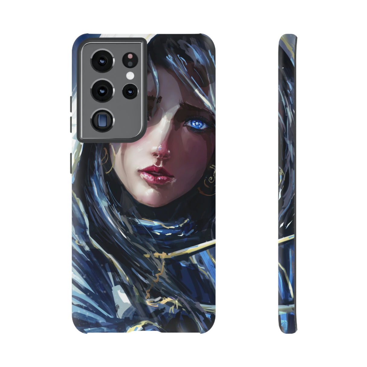 Paladin Girl Blue Eyes Android Case (Protective) Samsung Galaxy S21 Ultra Matte Phone Case