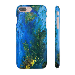 Blue Globe Ink Art iPhone Case (Slim) iPhone 7 Plus Matte Phone Case