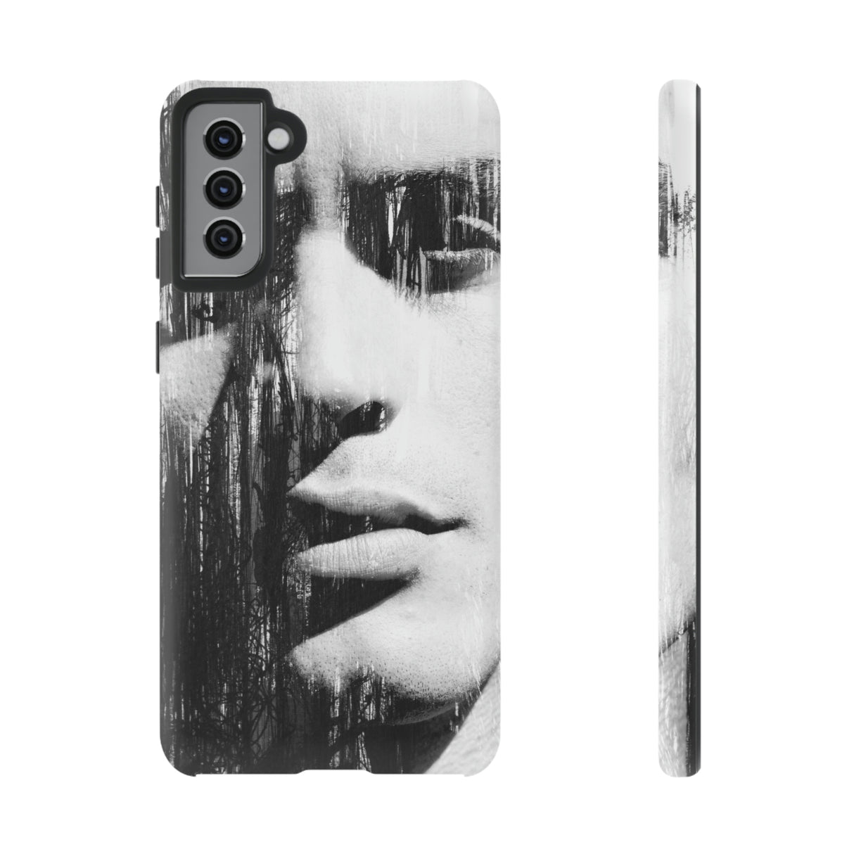 Black & White Pop Art Android Case (Protective) Samsung Galaxy S21 Plus Matte Phone Case